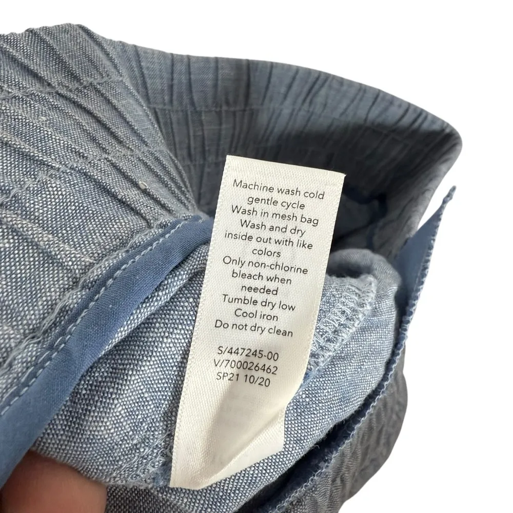 Athleta Women’s Cabo Linen 4’’ Pull On Shorts in Heathered Blue Size 0 - Image 5