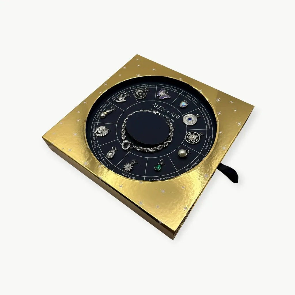 Alex & Ani 'Year In Charms' Mix + Match Charm Bracelet Gift Set | OS | Silver - Image 3