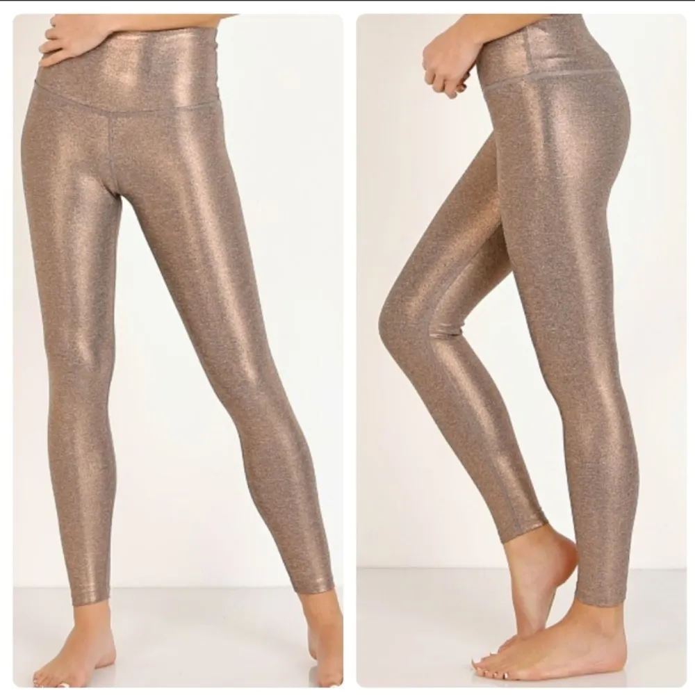 Rose Gold Dusted High Waisted Midi Legging - Image 10