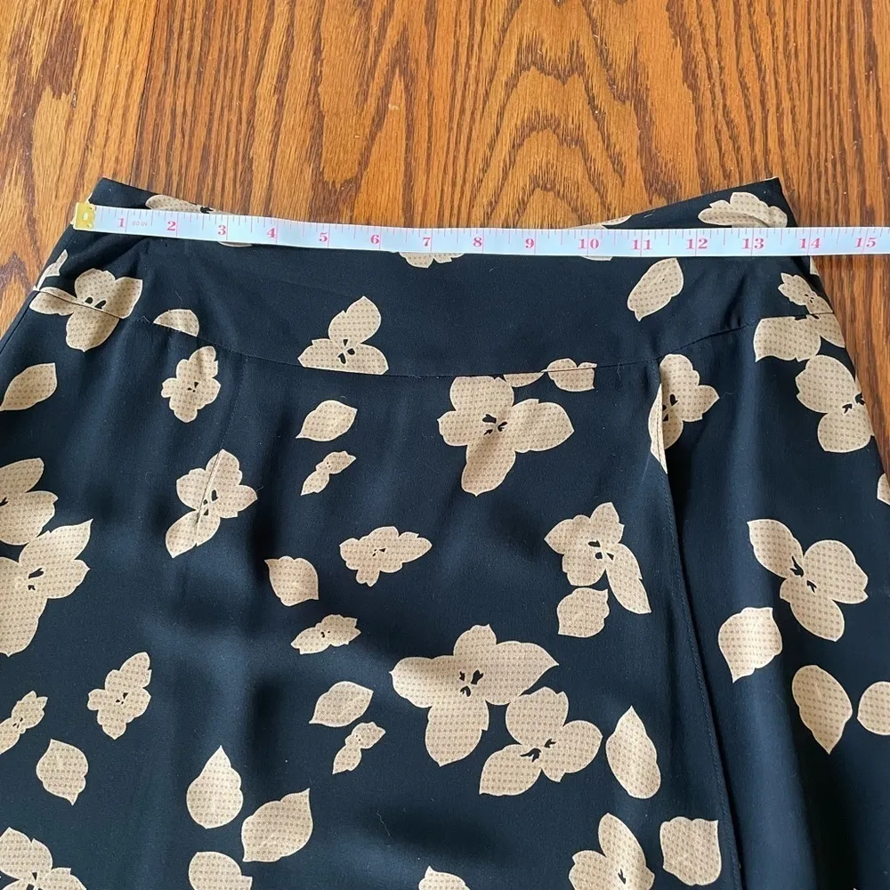 Alfani Skirt Floral Black and Tan Petite Size 2 Petite - Image 8