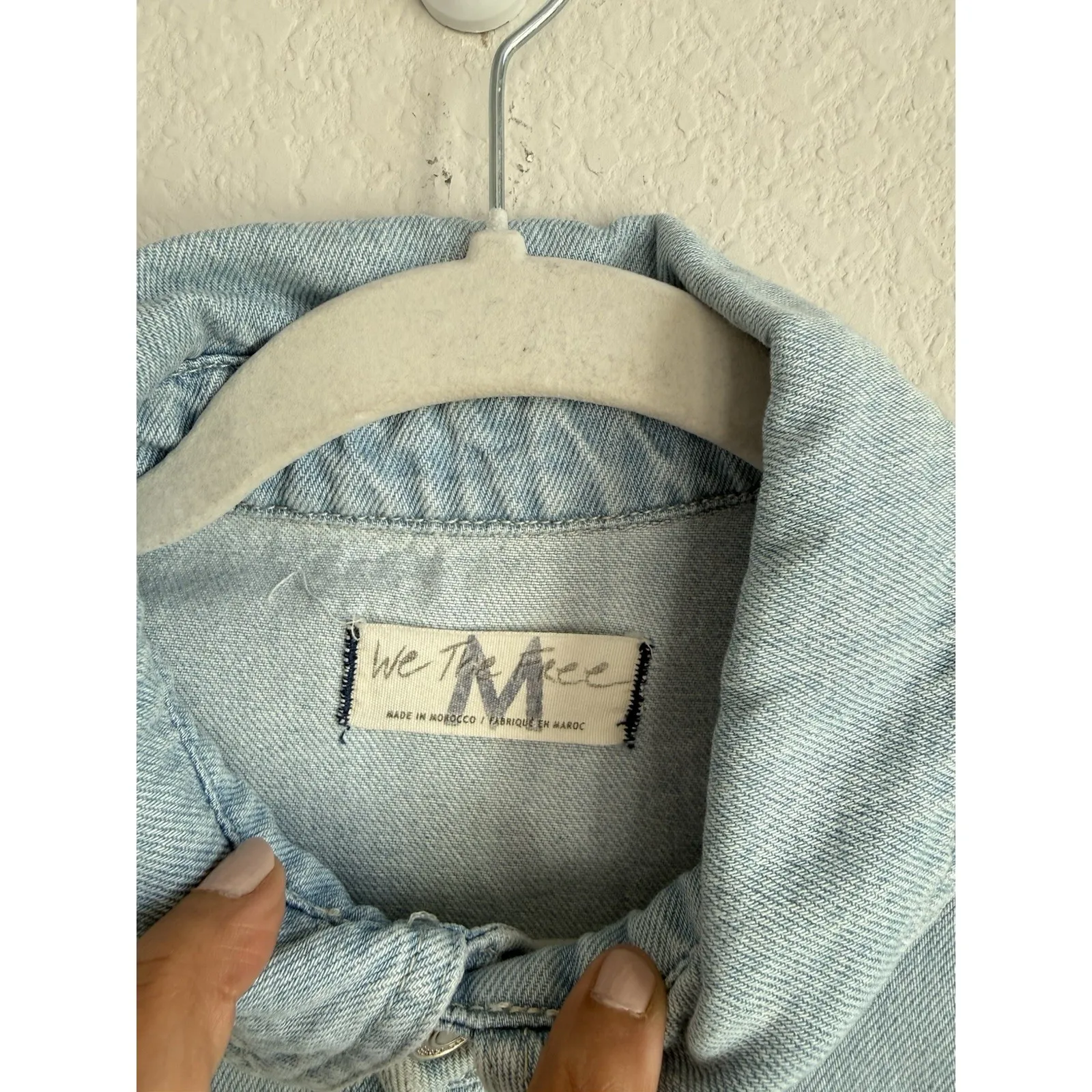 Free People We The Free Marci Jumpsuit Womens Medium Blue Denim Light Wash Boho - Image 13