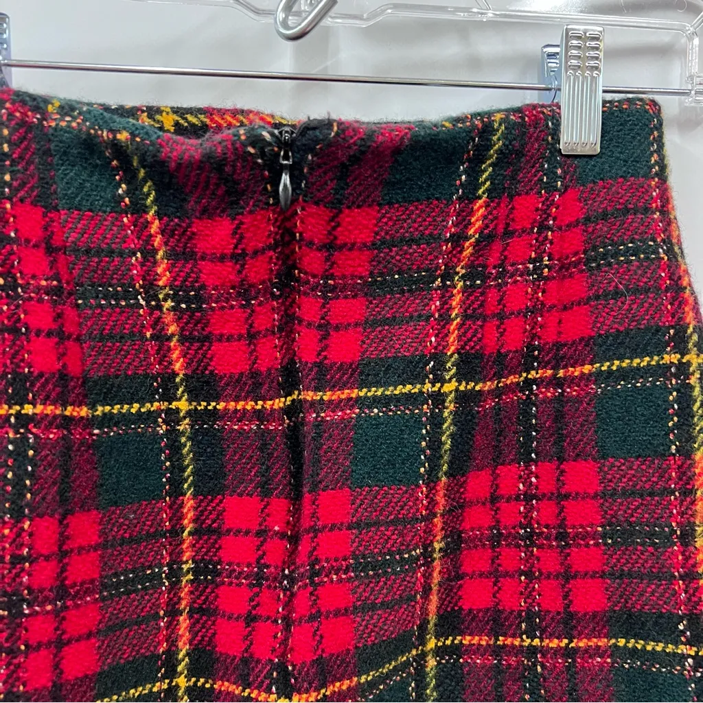 Vintage Jones New York Red Black yellow Plaid Mini Skirt size 6 - Image 7