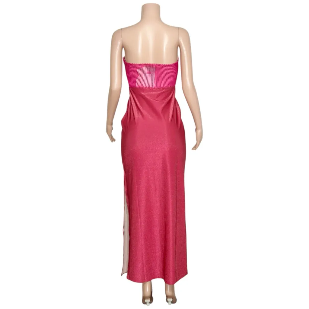 BAOBAB Cam Strapless Dress, French Rose, XS Red - Image 6