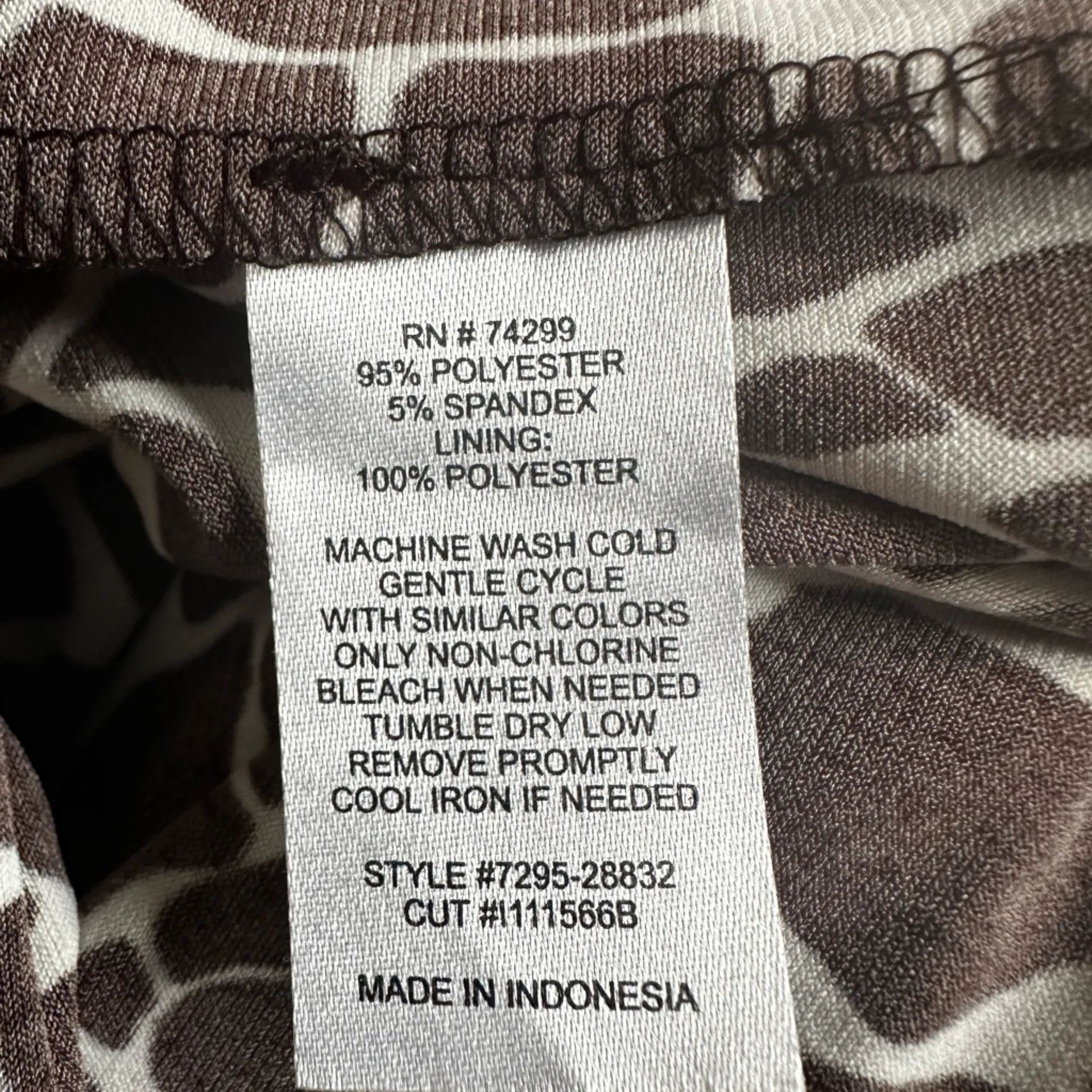 NEW Enfocus Studio Brown White Animal Print Pebbles Rock Mini Dress Flintstones - Image 5