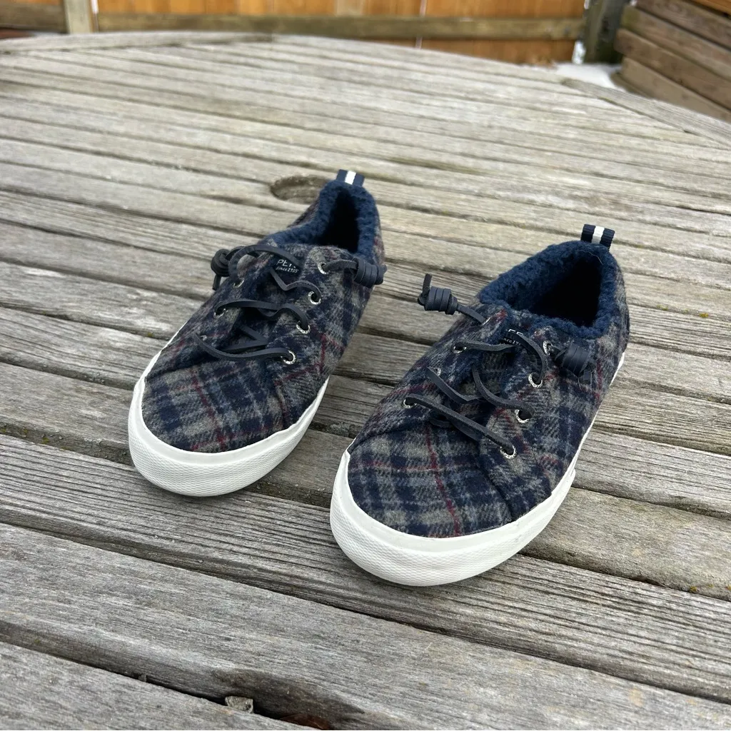 Sperry‎ Womens Pier Wave LTT Teddy Wool Navy Multi Sneaker 7 Laidback Casual - Image 5