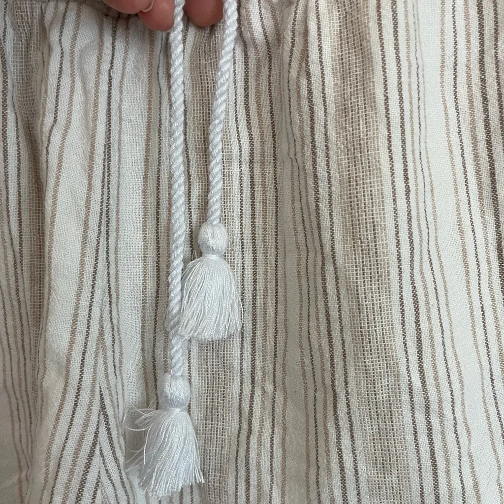 Abercrombie Linen Blend Striped Shorts Size XS - Image 10