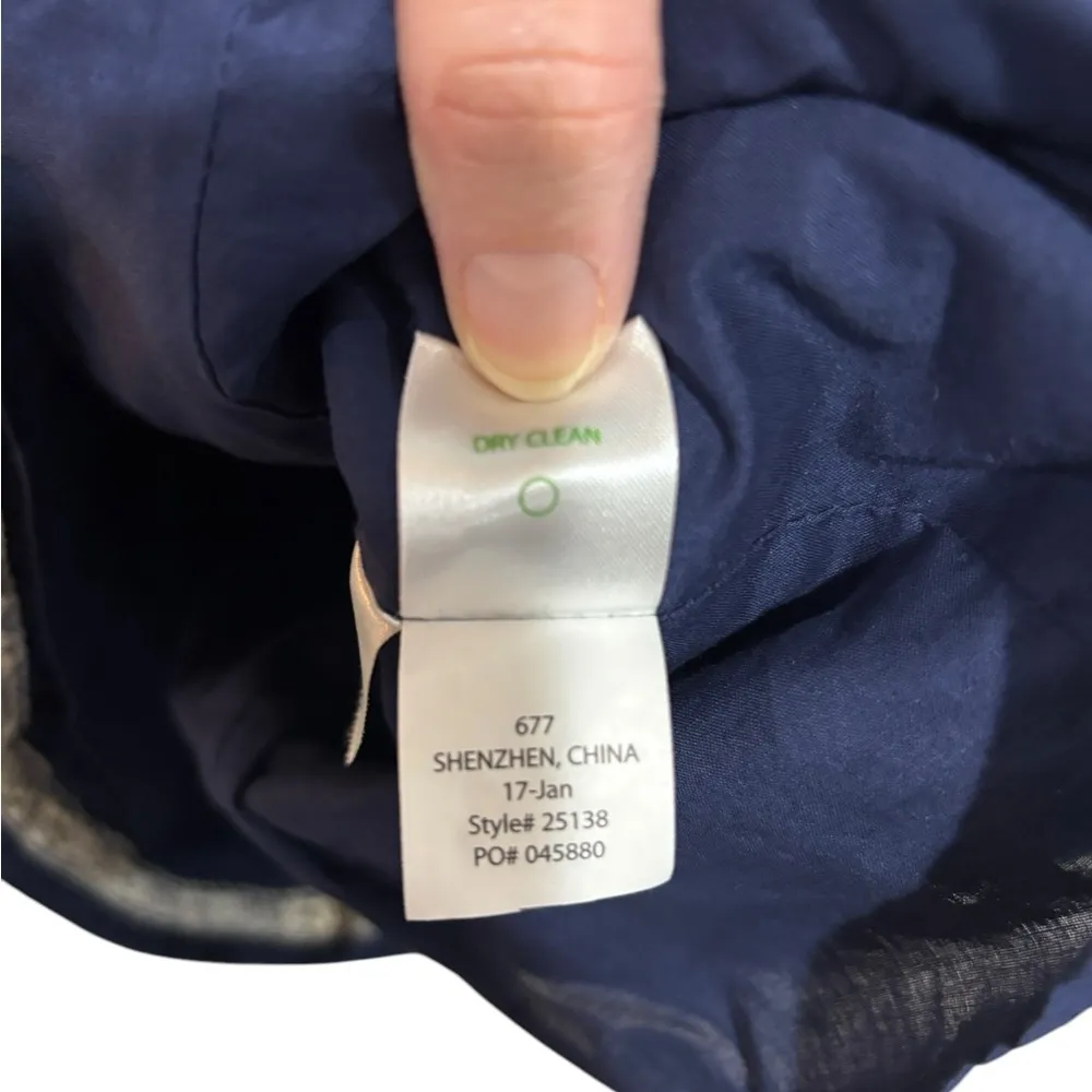 Lilly Pulitzer True Navy/Soutache Gold Tana Shift Dress 4R $228 - Image 9