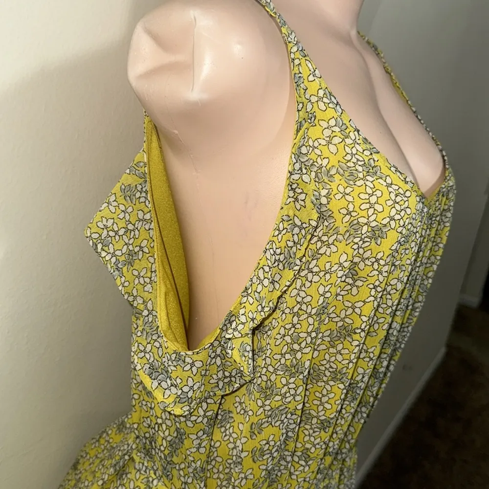 Who What Wear NWT Yellow floral Maxi Dress Women plus Size XXL waist tie - Image 4