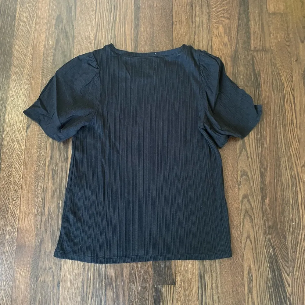 Madewell black short sleeve blouse - Image 4