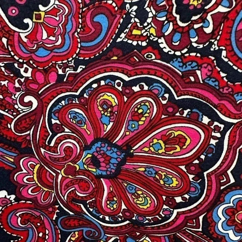 Talbots | Bright Colorful Bohemian Print Pencil Skirt Size Medium M - Image 3