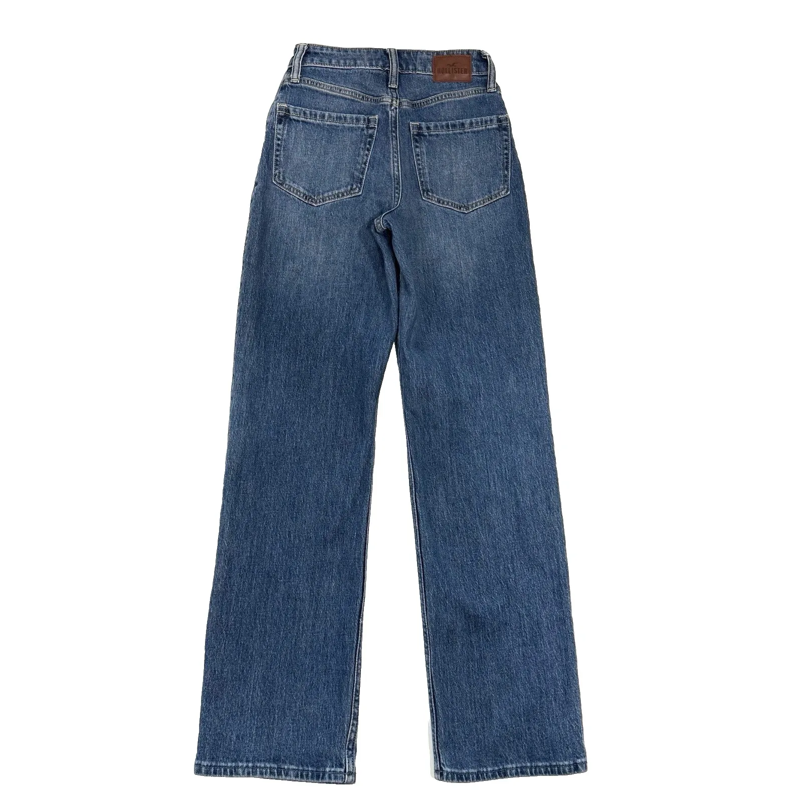 Hollister Ultra High Rise Dad Jeans Women 000 23 Straight Blue Denim 30" Inseam - Image 3