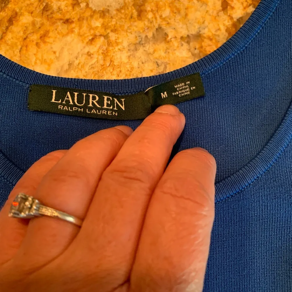 Ralph Lauren Sleeveless Tank Blue Knit Dress Size M Medium - Image 5