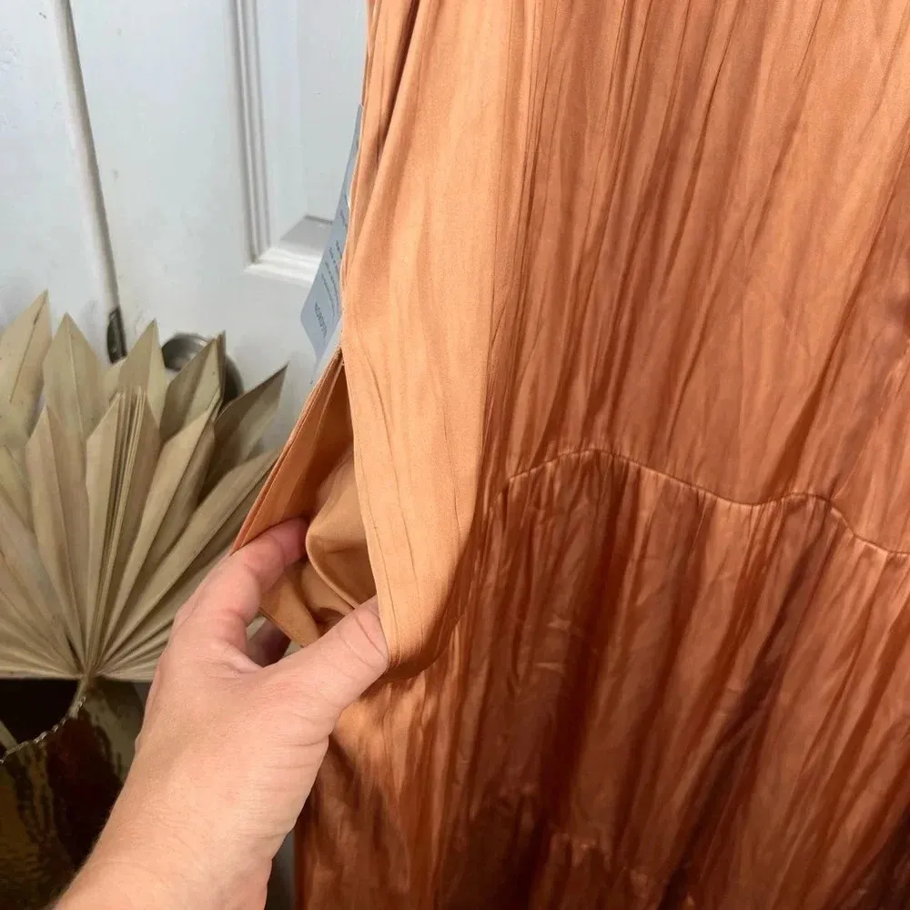 Maggy London Women's Plus Size 24W Empire Waist Maxi Dress in Dessert Sand - Image 9