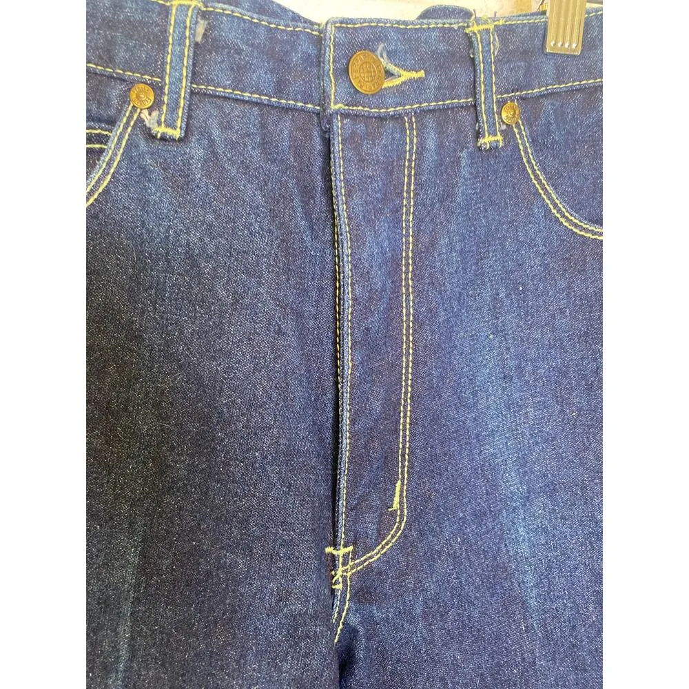 Ferrari Vintage Dark Blue Denim Straight Leg High Rise Jeans EUC Sz 29 Long - Image 2