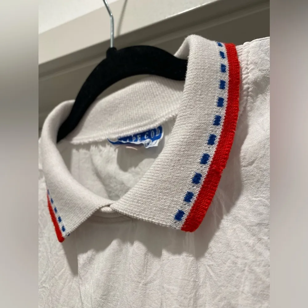 VTG Retro 80s 90s Cape Cod Sportswear Beach Graphic Collared Short Sleeve Shirt - Image 9