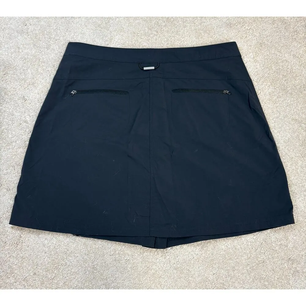 L.L. Bean Comfort Trail Wrap Skort Pockets Outdoor Comfort Size 14 Black - Image 2