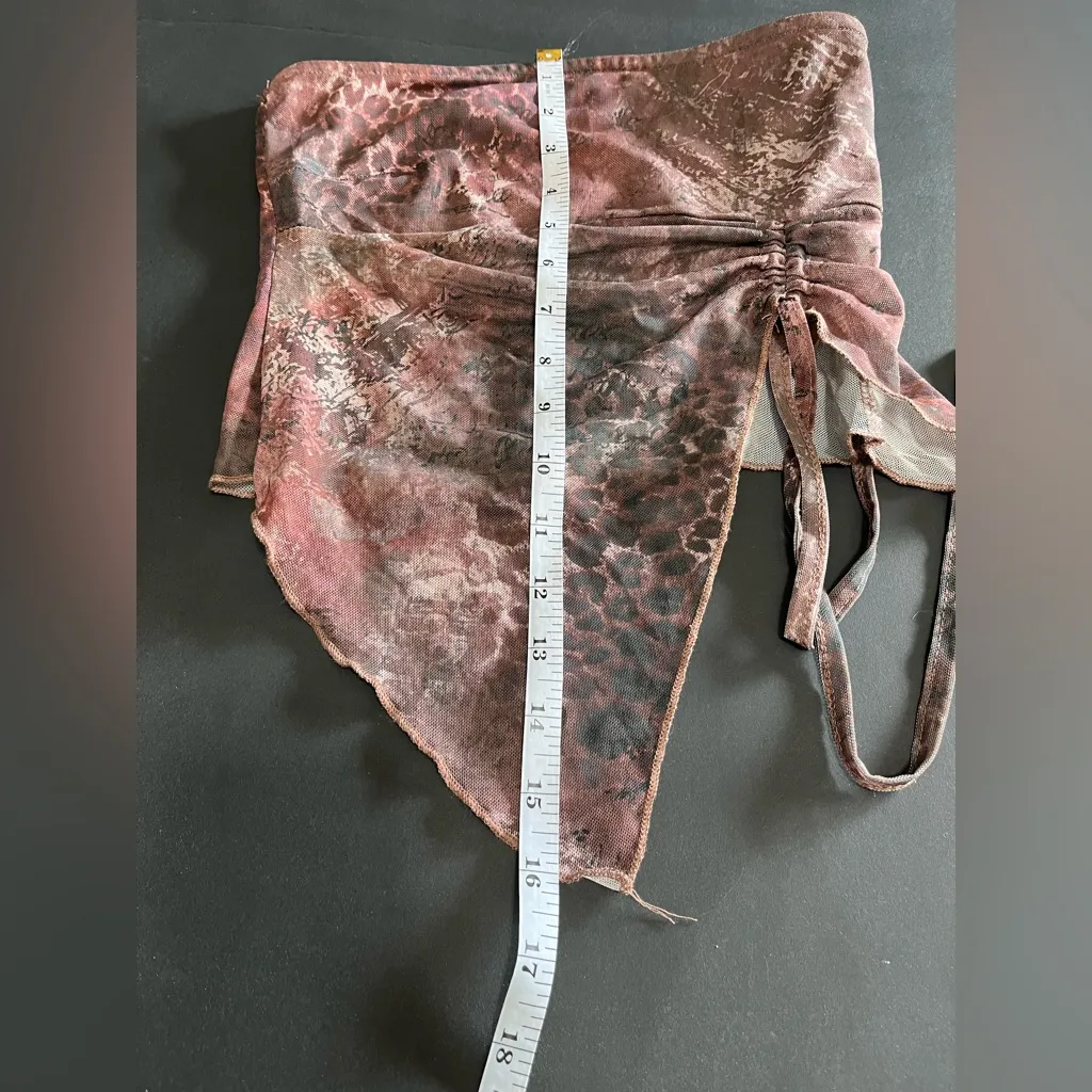 EDIKTED Abstract Animal Print Strapless Sleeveless Tube Top Shirt Sz S Y2K EUC - Image 6