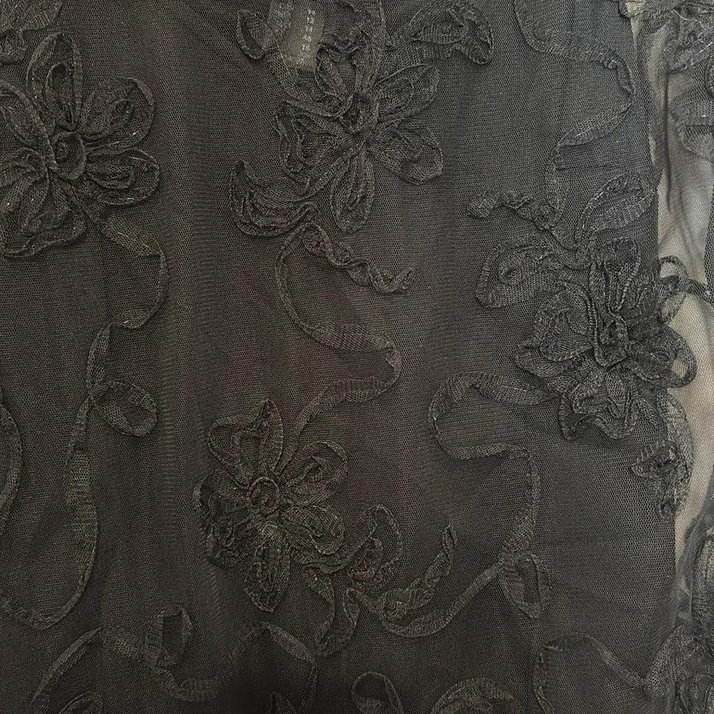 Dominique‎ de Sentino Beautiful sheer Black Lace Top Size 12 - Image 3