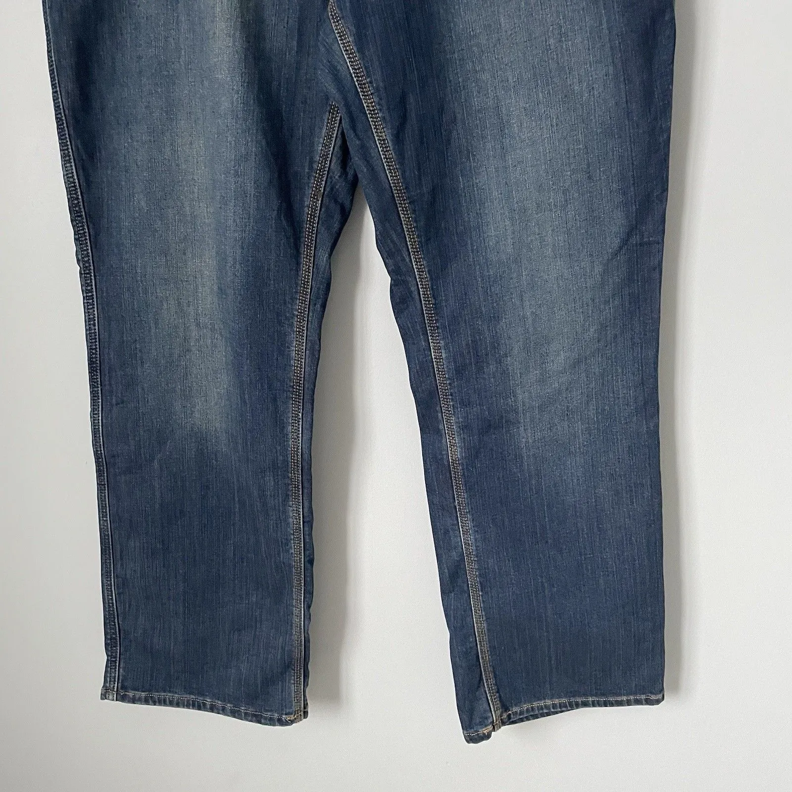 Carhartt Women's Boone Flannel-Lined Relaxed Fit Dark Wash Denim Jeans Pants 18 - Image 5