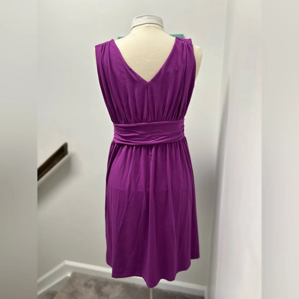Lilla P Vivid Purple Midi Dress Size L - Image 2