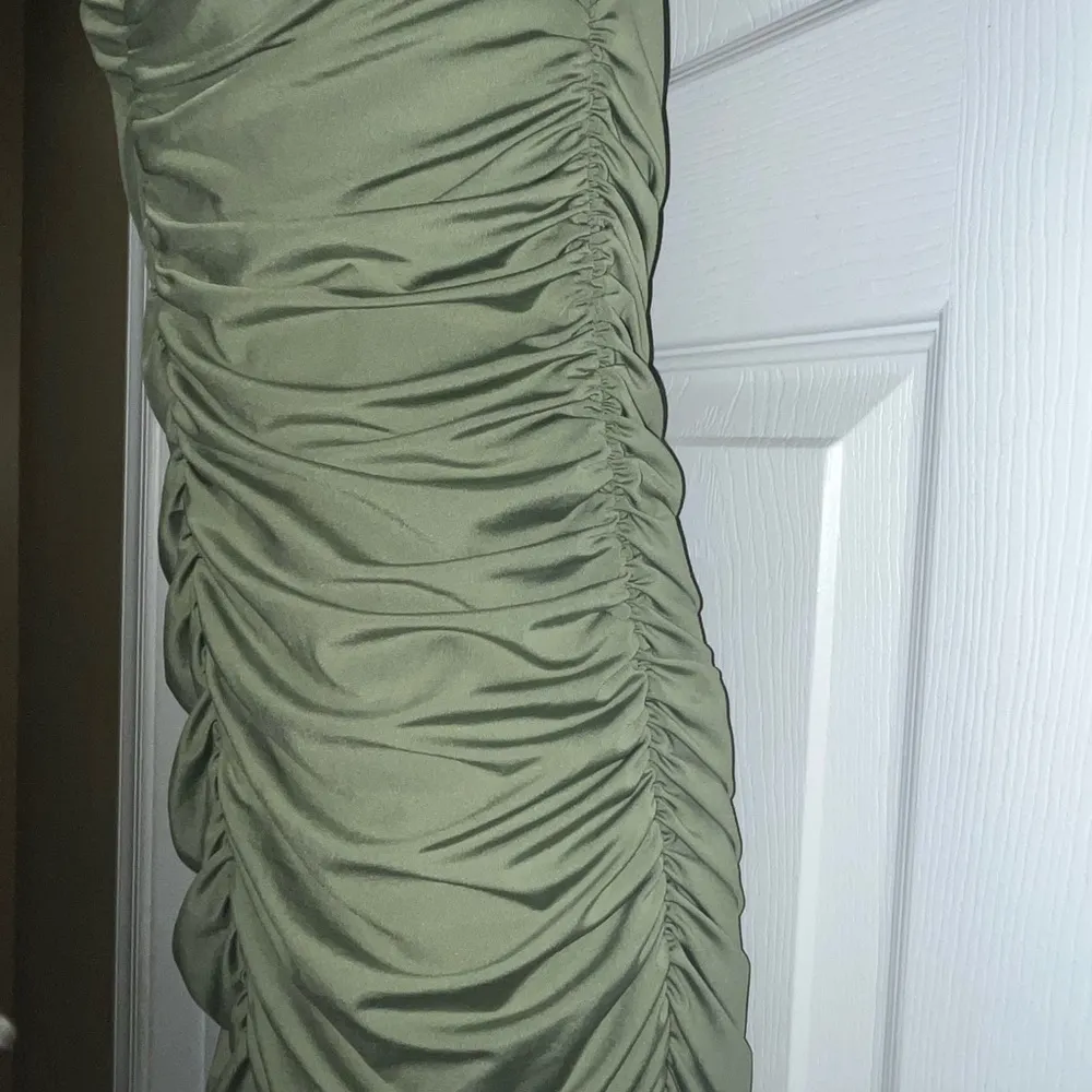 Preowned  One Shoulder Tie Ruched Dress - Image 6