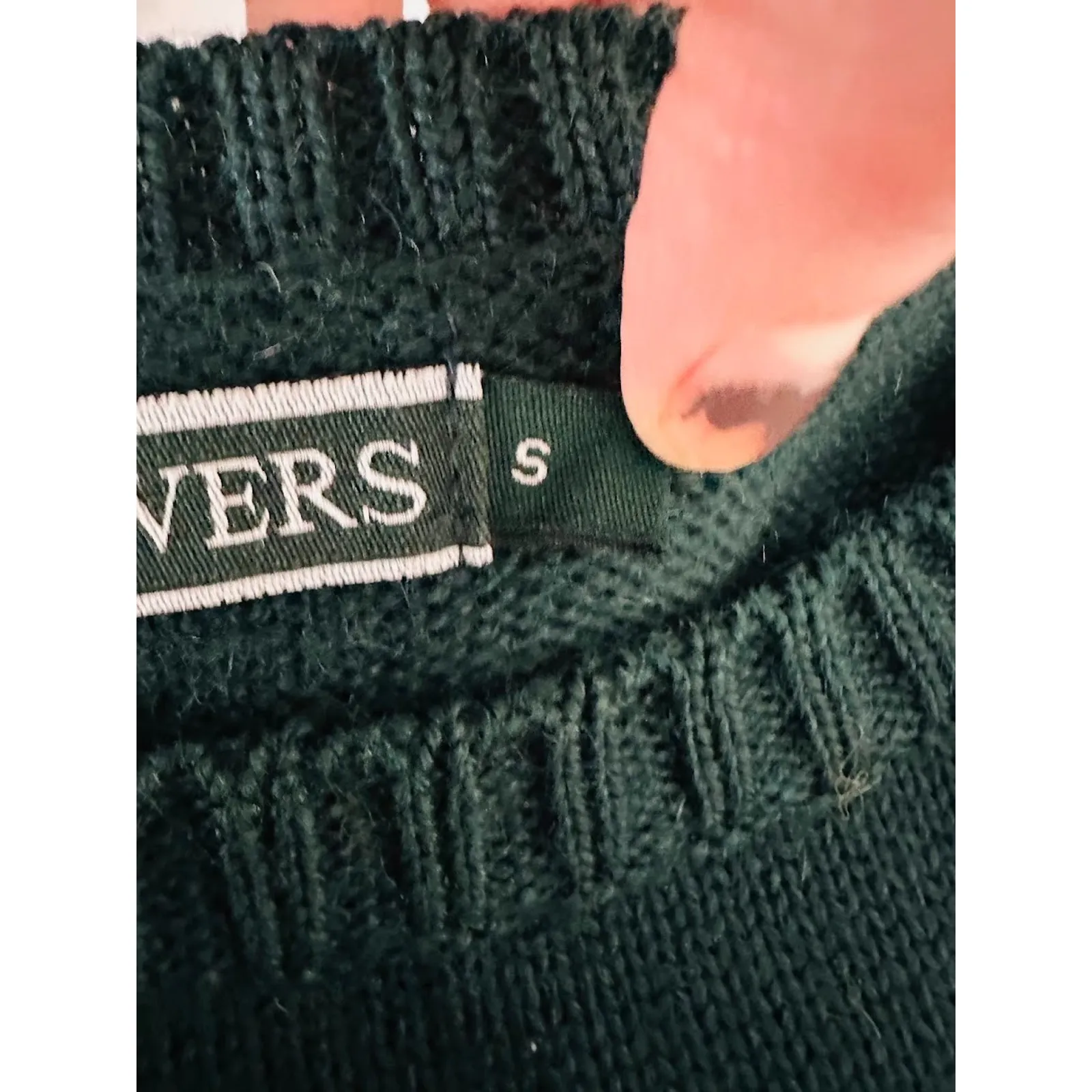 Woolovers Sweater Womens Small Green 100% British Wool Classic Preppy Pullover - Image 7