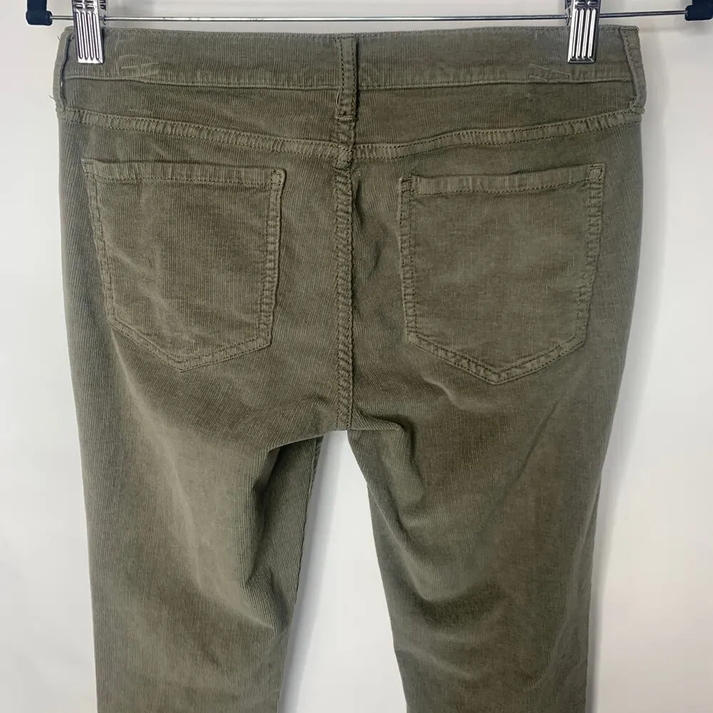 Juicy Couture Army Green Cords Narrow Wale Corduroy Jeans Sz Small - Image 9