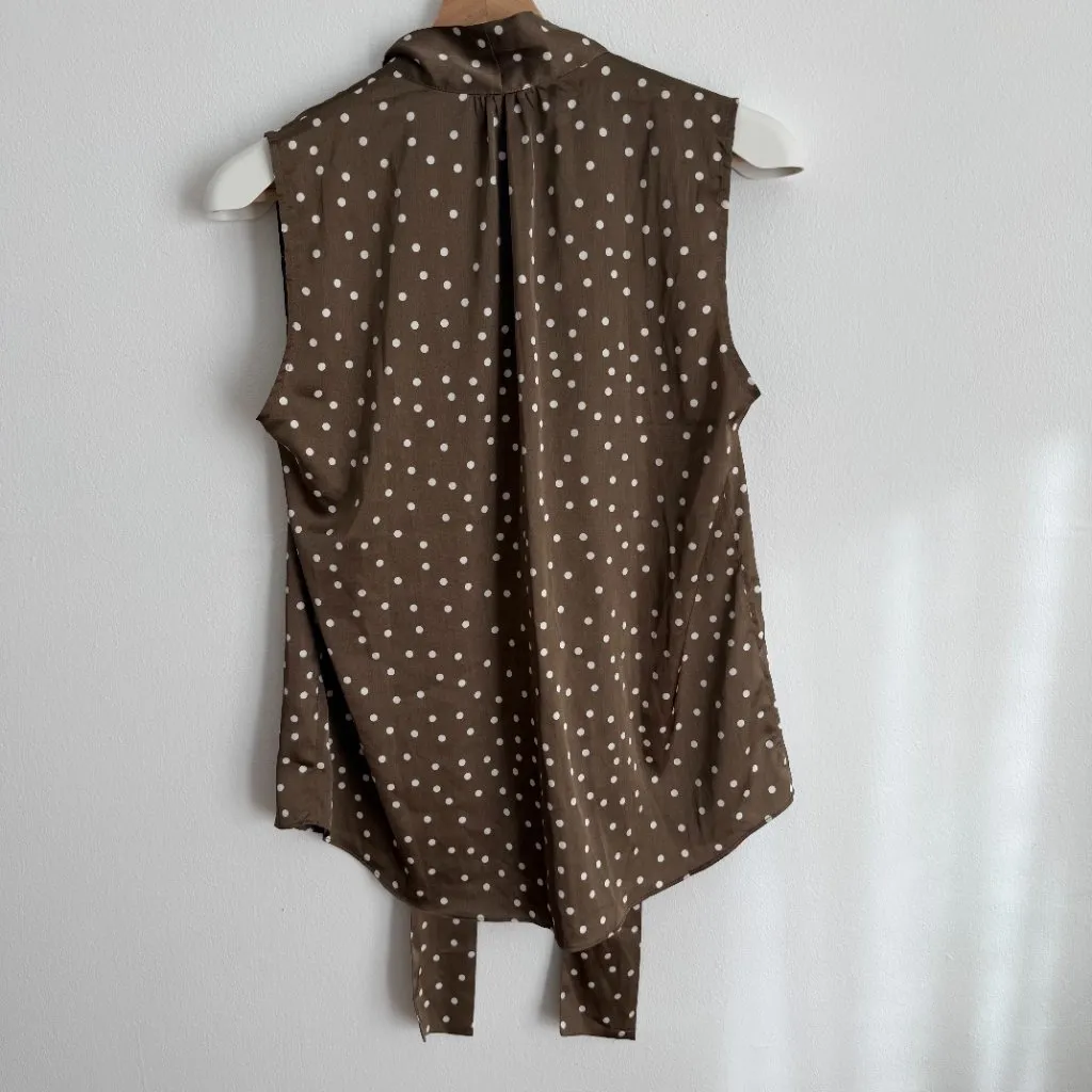 Satin Sleeveless Polka Dot Tie - Image 3