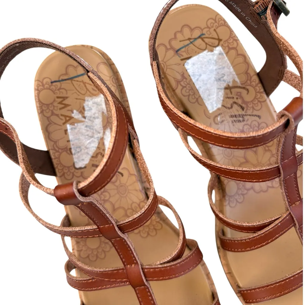 Like New Blowfish Bahamas Wedge Sandals Brown Size 11 - Image 3
