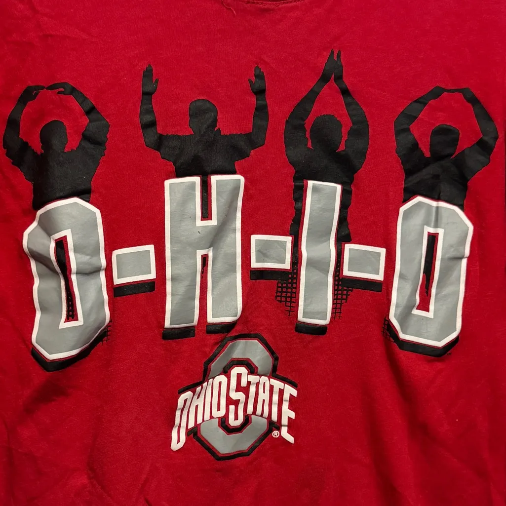 OSU Ohio State University Varsity Authentic Apparel Tee Shirt, Small Red - Image 2