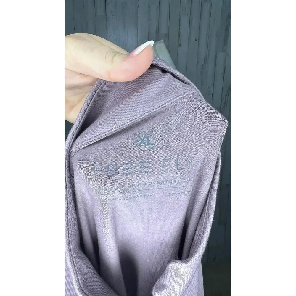 Free Fly Women's XL Purple Long Sleeve 1/4 Zip Pullover Casual Top - Image 5