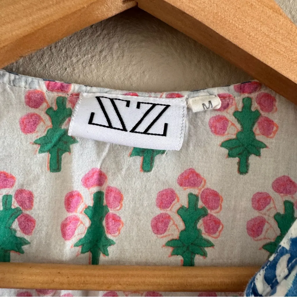 SZ BLOCKPRINTS‎ Caftan Dress Pink Size M - Image 5