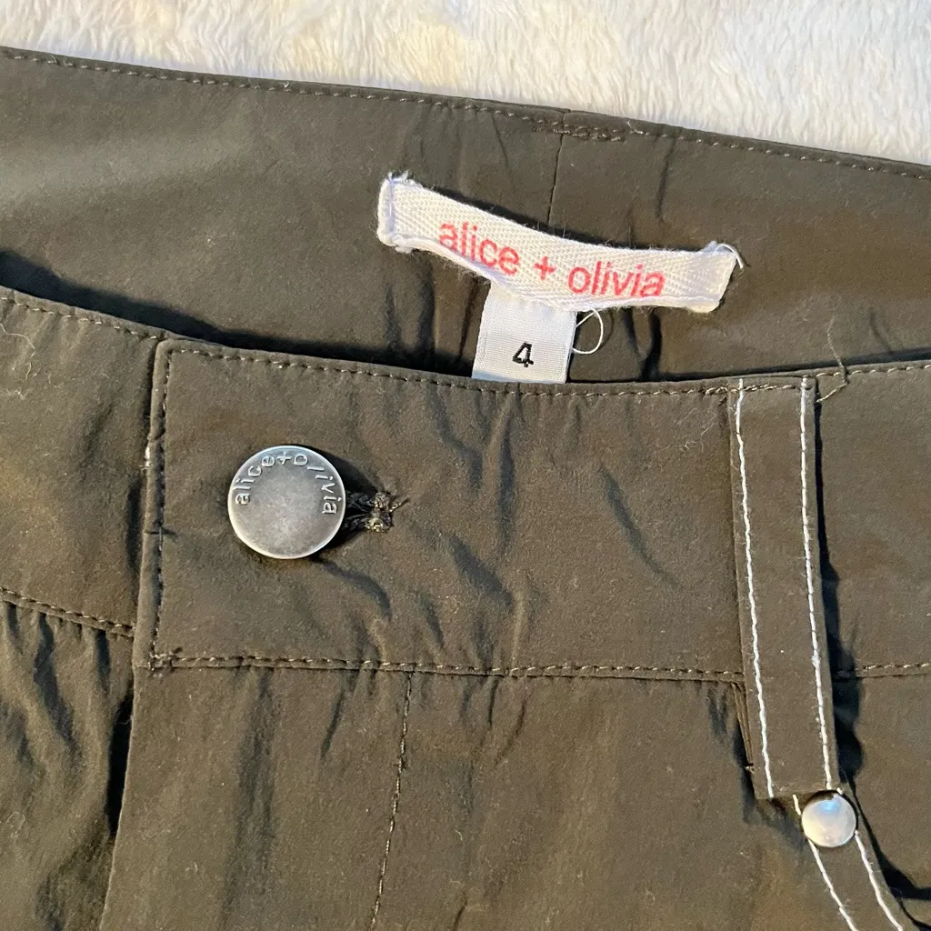 Alice + Olivia Dark Olive Trousers sz 4 - Image 2