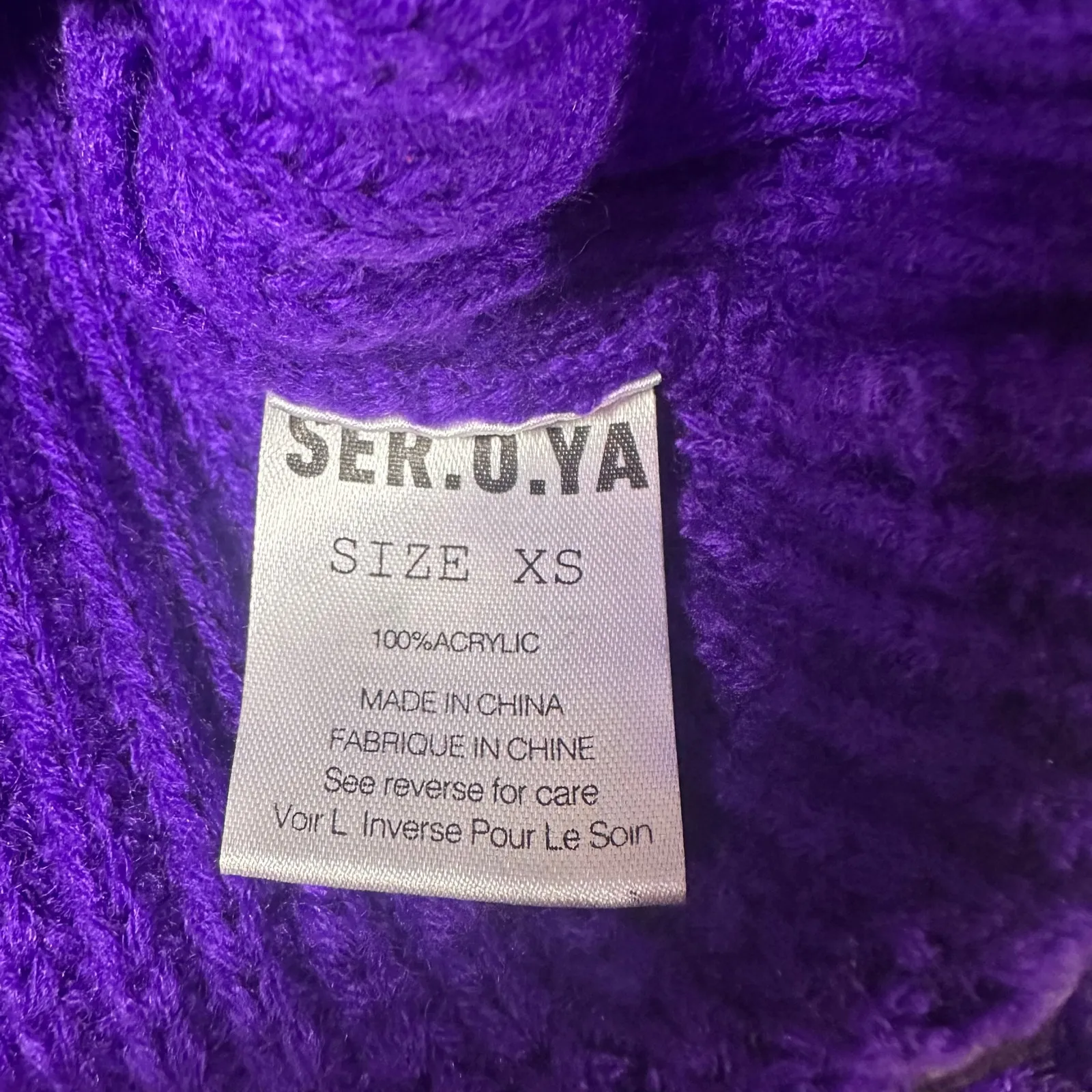 SER.O.YA Rumi Sweater Dress in Violet Purple NEW Size XS - Image 3
