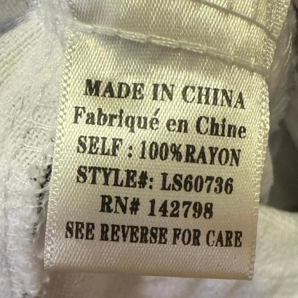 Love Riche White Black Floral Checkered High Waist Mini Straight Pencil Skirt S - Image 6