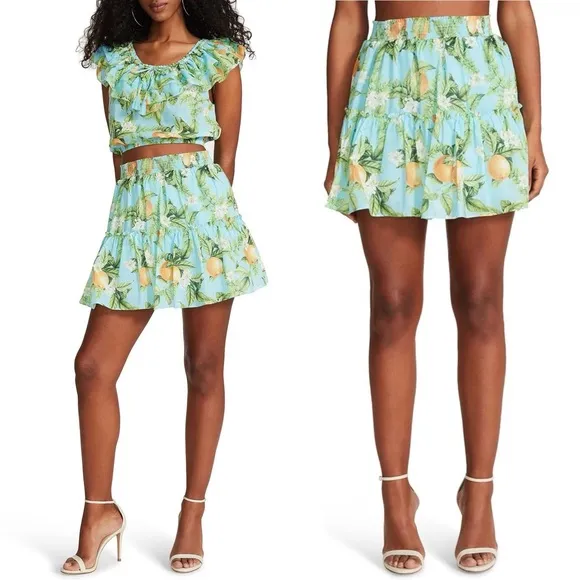 BB Dakota Juicy Mini Tiered Skirt in Sky Blue, Size XL New with Tag - Image 2