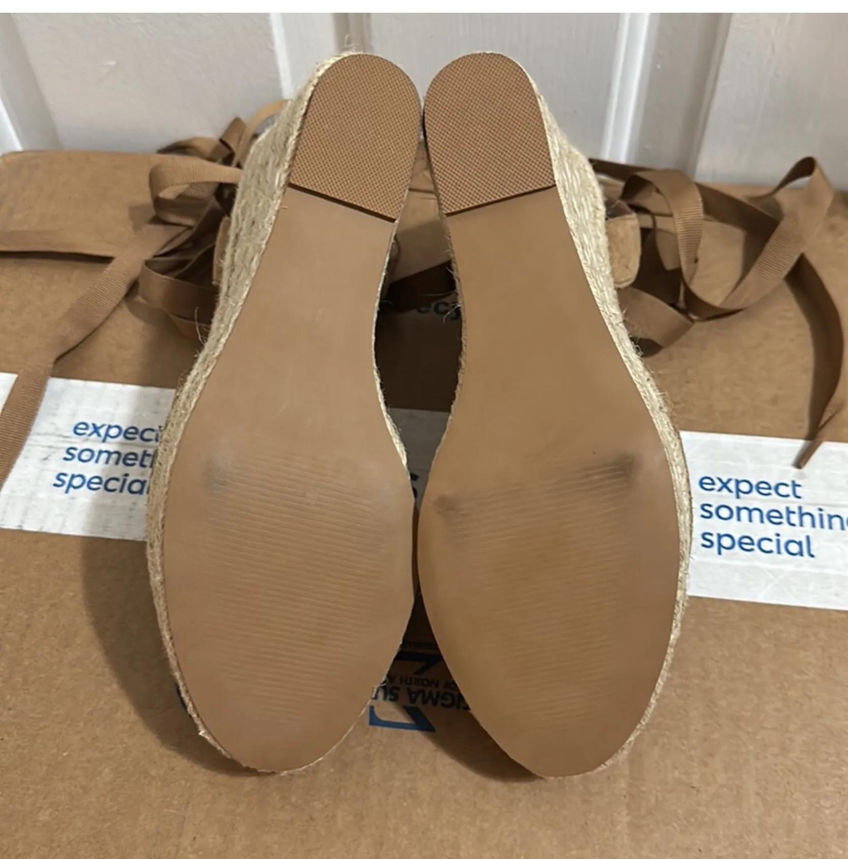 Secret Ankle-Tie Espadrille Wedges Sz 8.5 - Image 6