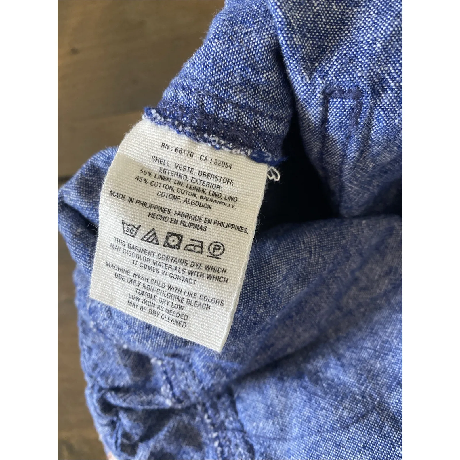 Hei Hei Womens Anthropologie XS Blue Chambray Shorts Linen Blend - Image 6