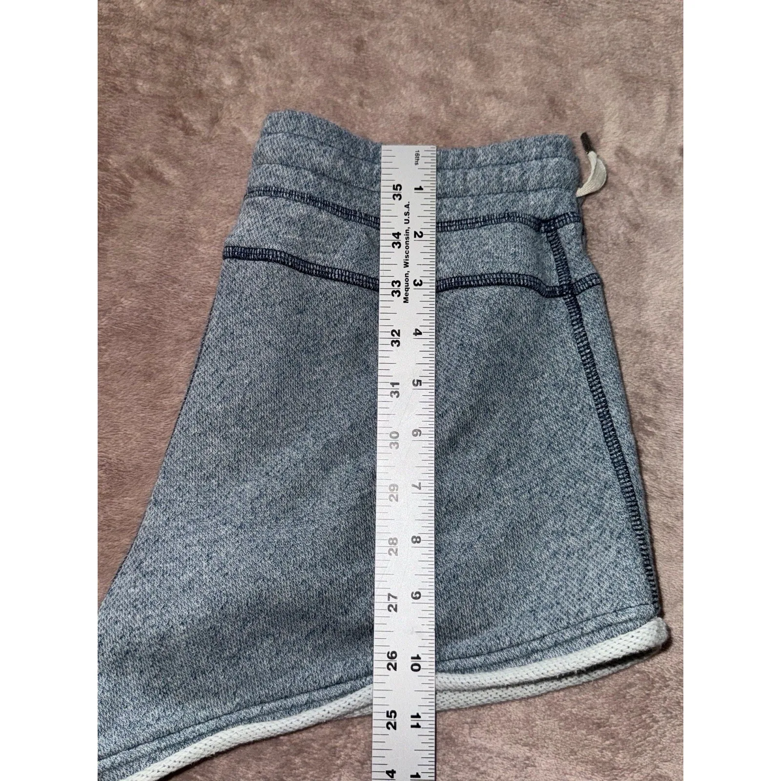 Lululemon All You‎ Need French Terry Heather Blue Unlined Shorts Size 6 - Image 9