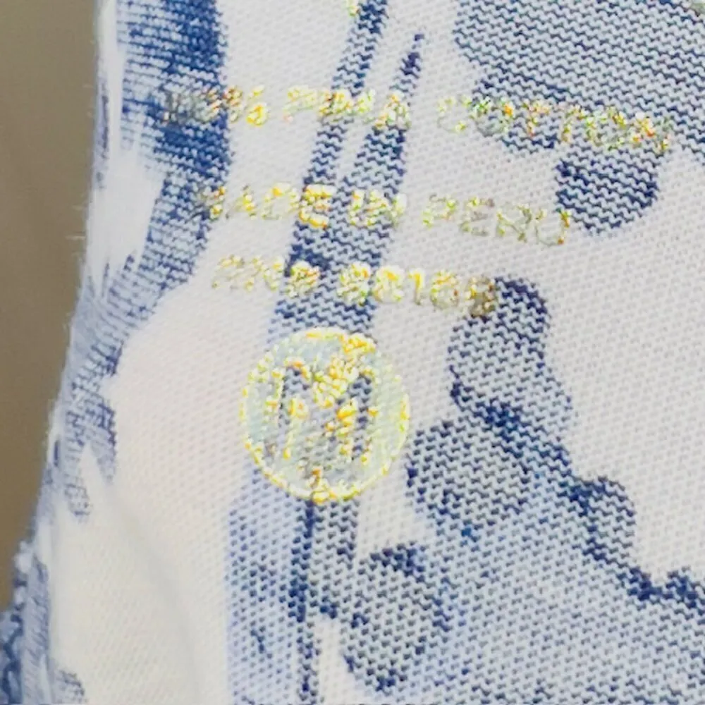 Lilly Pulitzer Cori Dress Resort Navy Beach Bathers Medium 100% Pima Cotton - Image 8