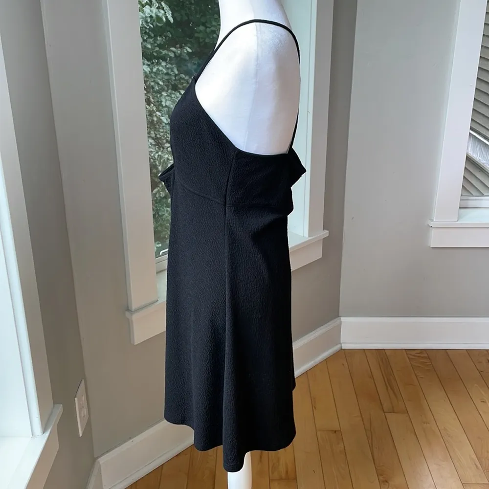 H&M Divided Black Mini Dress with Cutout Size Medium - Image 3