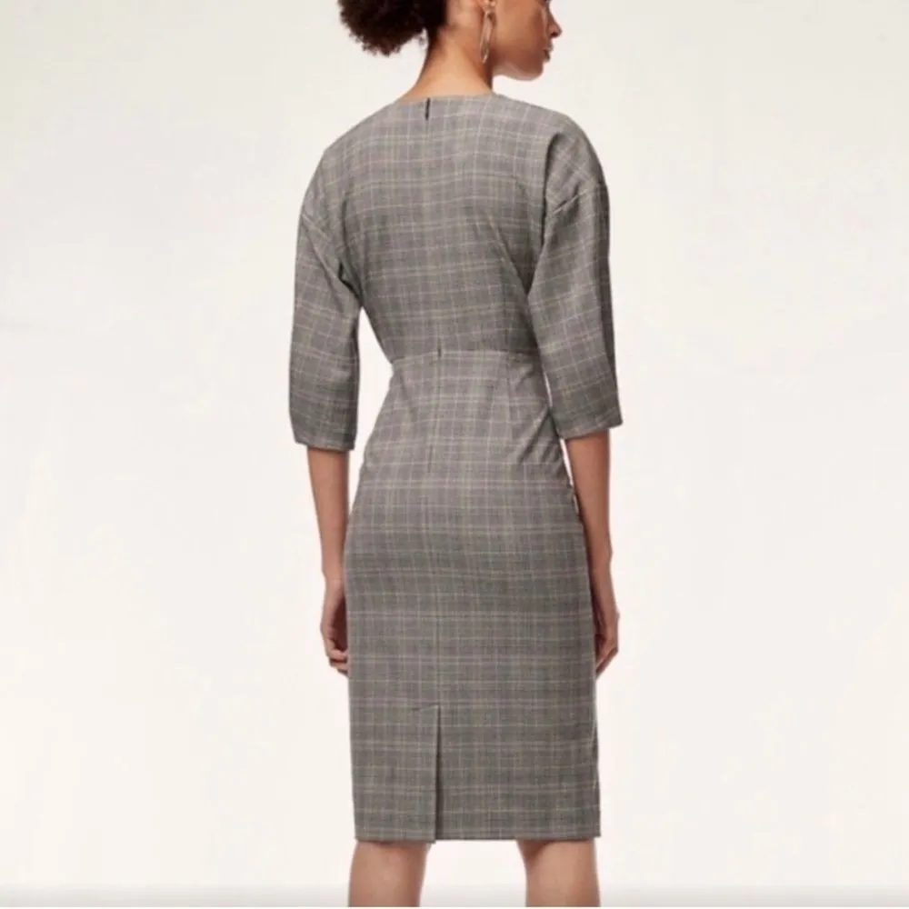 Babaton Aritzia Kurt Plaid V-Neck Dress - Image 3