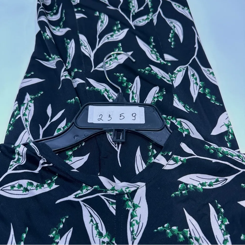 Rabanne Floral Maxi Dress Size 44 Black - Image 9