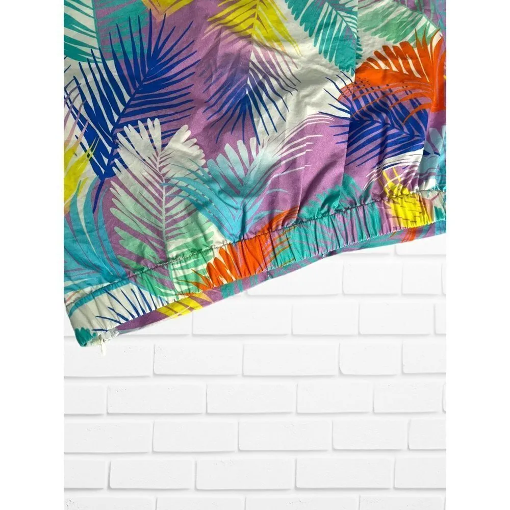 LE SUPERBE Shirt Women's Size‎ 2 Extra Camp Shirt In Desert Palms Brights - Image 10