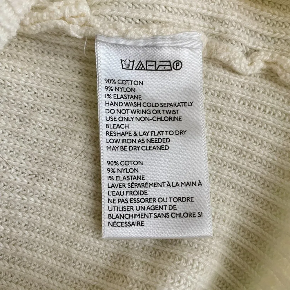 Moth  Women XS Cream Faux Wrap Knit Sweater Long Sleeve Balletcore - Image 10