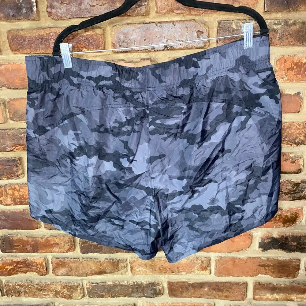 NWT Athletic Works Black Gray Camo Camouflage Shorts Women's Size XXXL 22 - Image 6