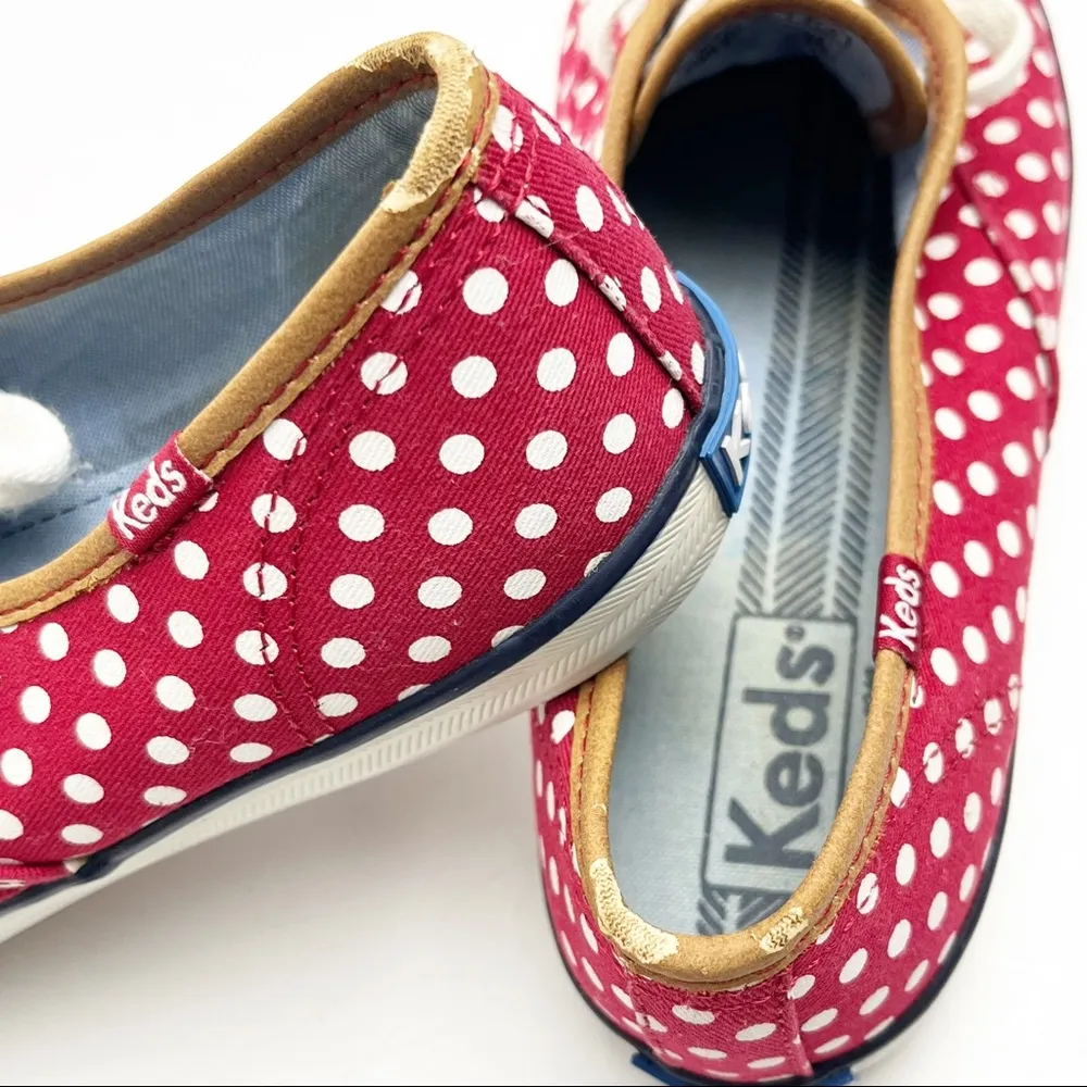 KEDS Red And White Polka Dot Minnie Mouse Inspired Canvas Shoes, Size 6.5 - Image 7