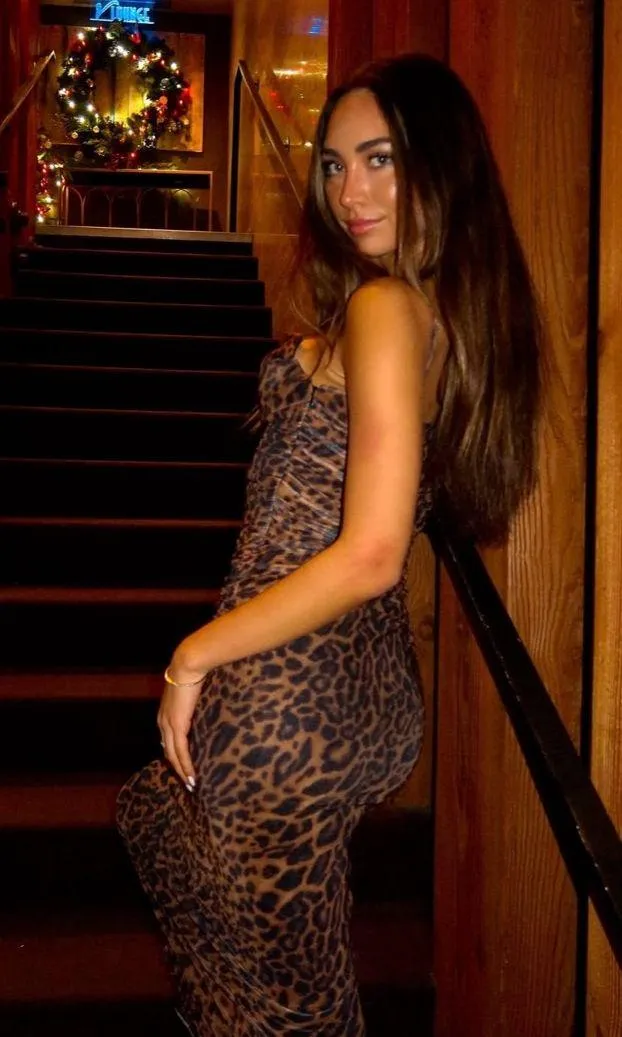 Zara Maxi Dress Mesh Cheetah Animal print leopard  Bodycon Fitted - Image 8