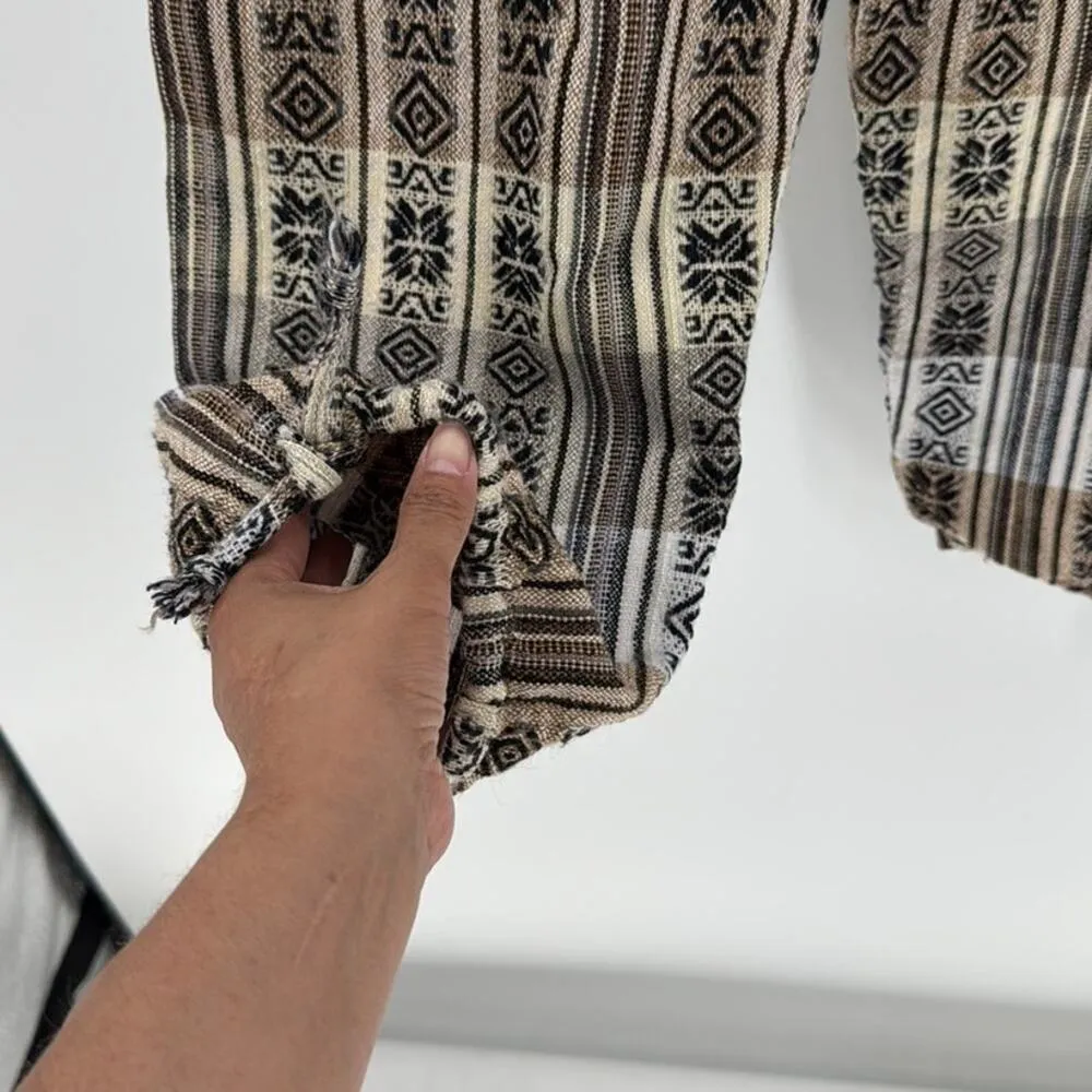 Indian Creations Bohemian Cotton Pants Hippie Pants size S indigenous brown - Image 4