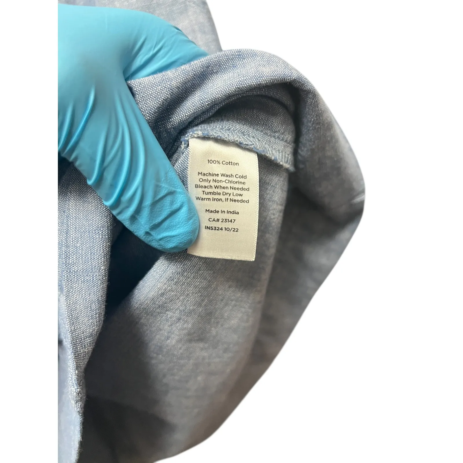 Talbots Chambray Skirt Women's 6P Tie Waist Utility A-Line Denim Blue Casual - Image 4